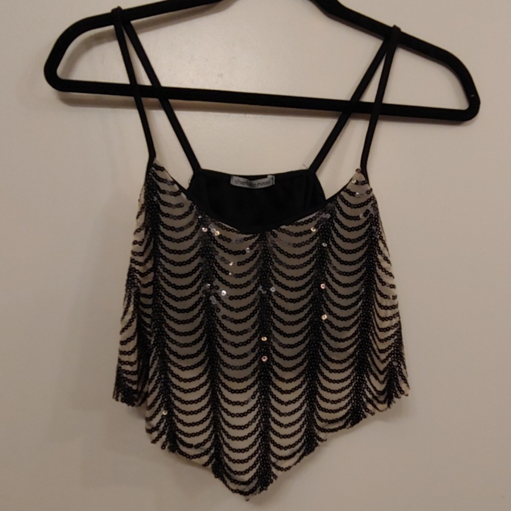 Charlotte Russe sequin crop top